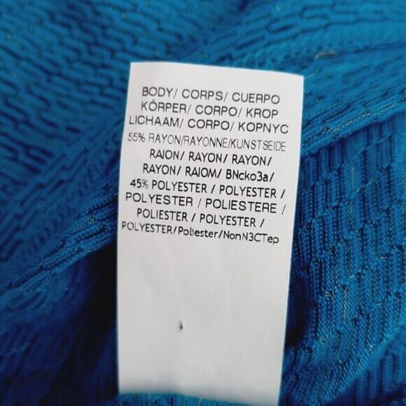 TRINA TURK | Recreation Athletic Back Cut-Out & Dolman Sleeve Top Blue Sz S - Picture 13 of 13